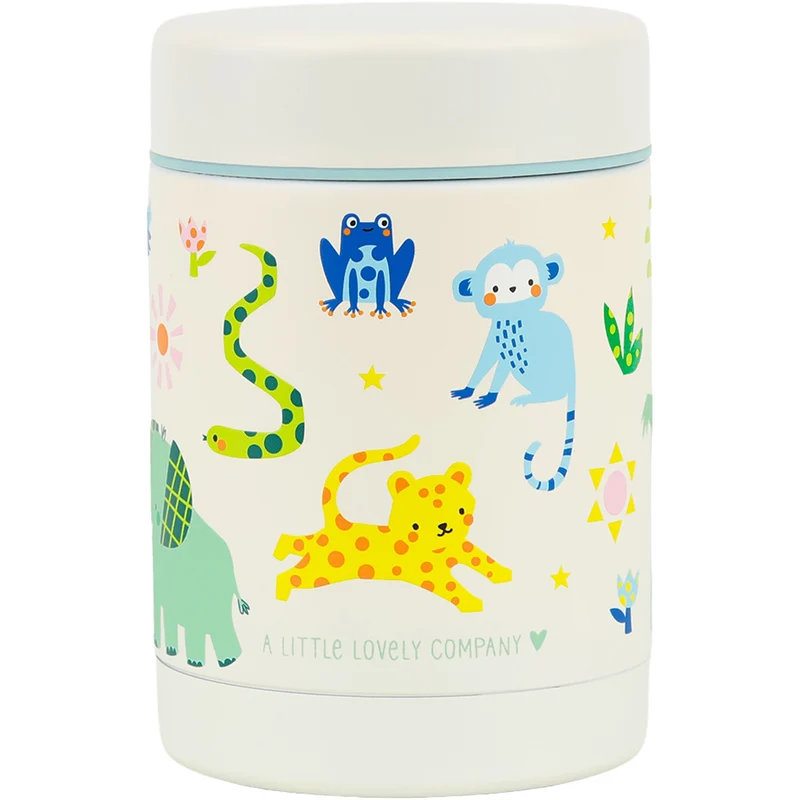 a little lovely company pot alimentaire isotherme en inox - jungle