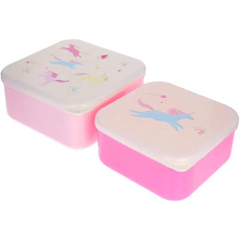 le petit souk set de boîtes à lunch - licornes - 2 pcs