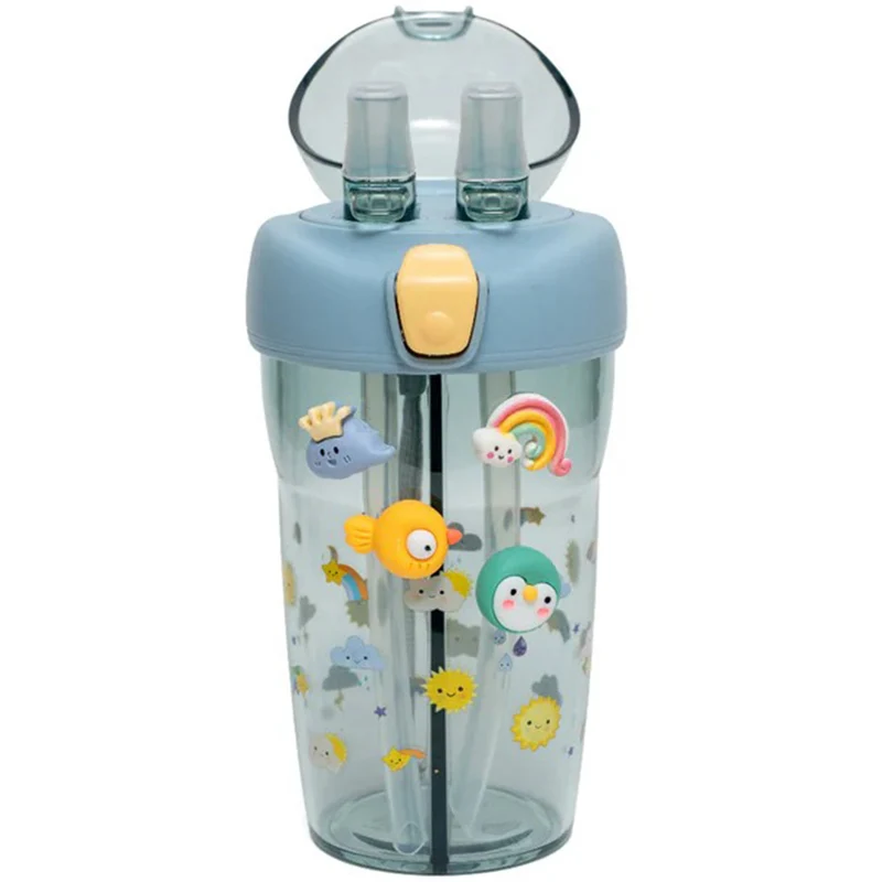 petit monkey gourde double sparkling - sky - 430 ml