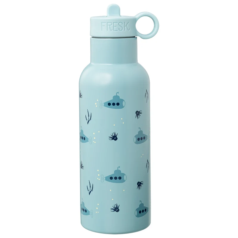 fresk gourde isotherme en inox avec bouchon supplémentaire - submarine - 500 ml