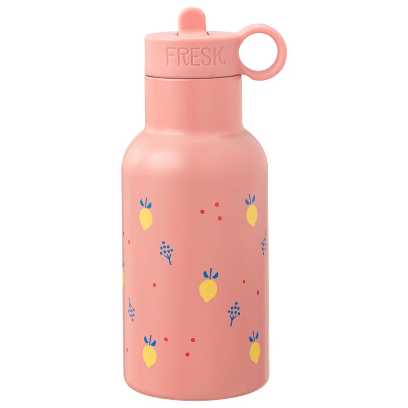 fresk gourde isotherme en inox avec bouchon supplémentaire - summer fruit - 350 ml