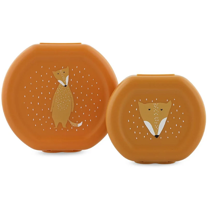 trixie boîtes à goûter avec clip mr. fox - 2 pcs