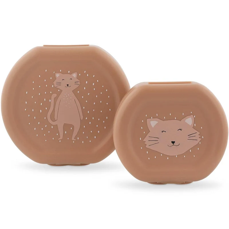 trixie boîtes à goûter avec clip mrs. cat - 2 pcs