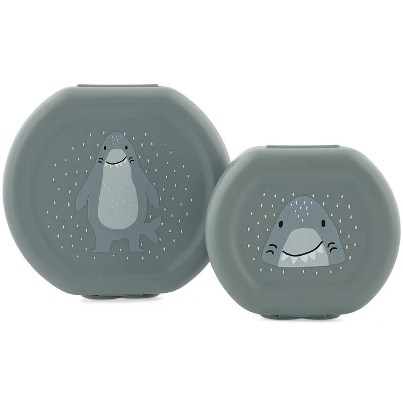 trixie boîtes à goûter avec clip mr. shark - 2 pcs