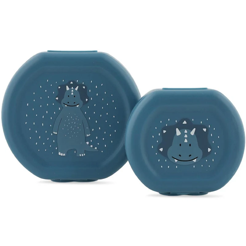 trixie boîtes à goûter avec clip mr. triceratops - 2 pcs