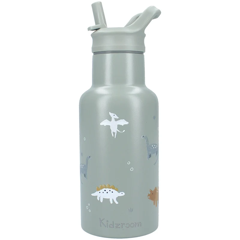 kidzroom gourde en inox small talk - dino - 350 ml