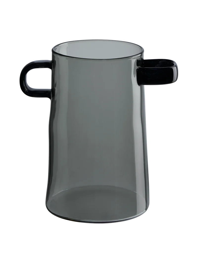 Vase en Verre Gris Fumé avec Anses - Asa
