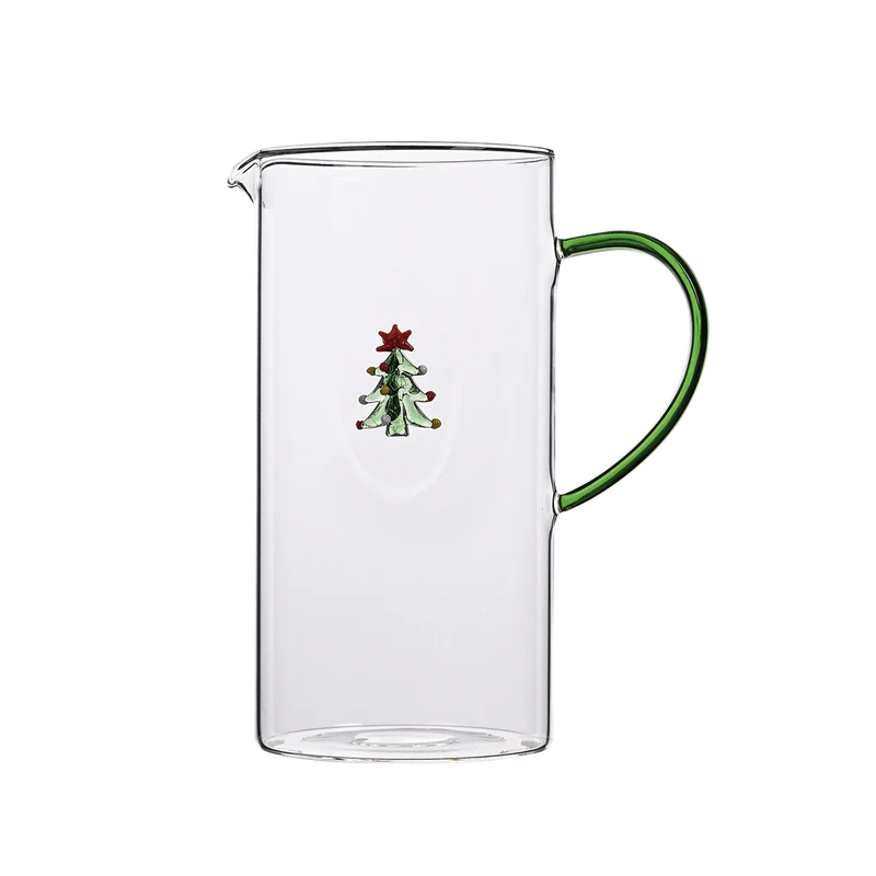 Pichet en Verre Sapin de Noël ou Père Noël 3D - Opjet