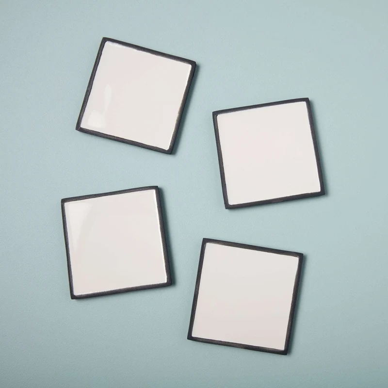Set de 4 Dessous de Verre Carrés en Email Easton - Be Home