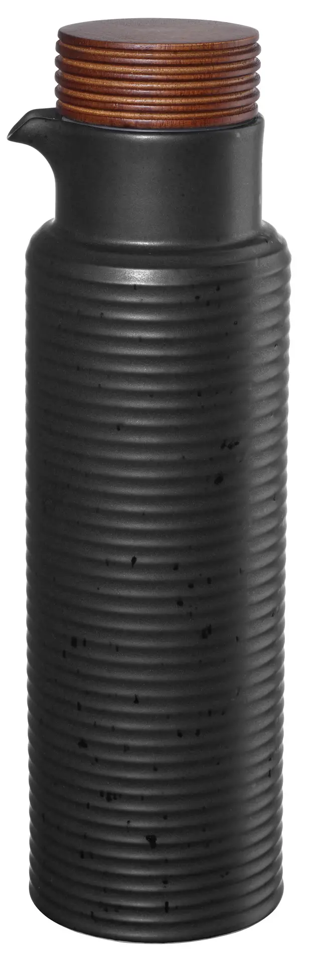 Bouteille d'Huile/Vinaigre en Porcelaine Noire ou Blanche - ASA