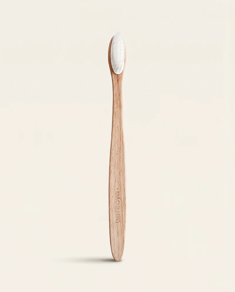 Brosse à dents en bois à tête changeable