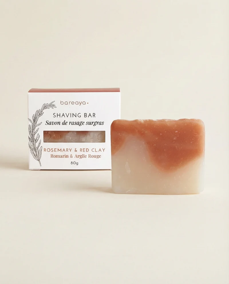 Savon de rasage surgras - Romarin & Argile Rouge