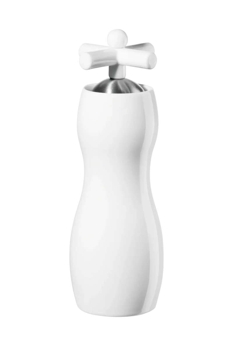 Moulin à Poivre/Sel Blanc en Porcelaine - Asa