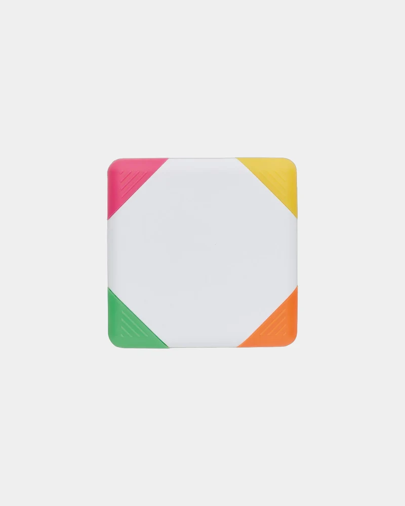 Surligneur ABS Squarie boîtier 4 couleurs à personnaliser