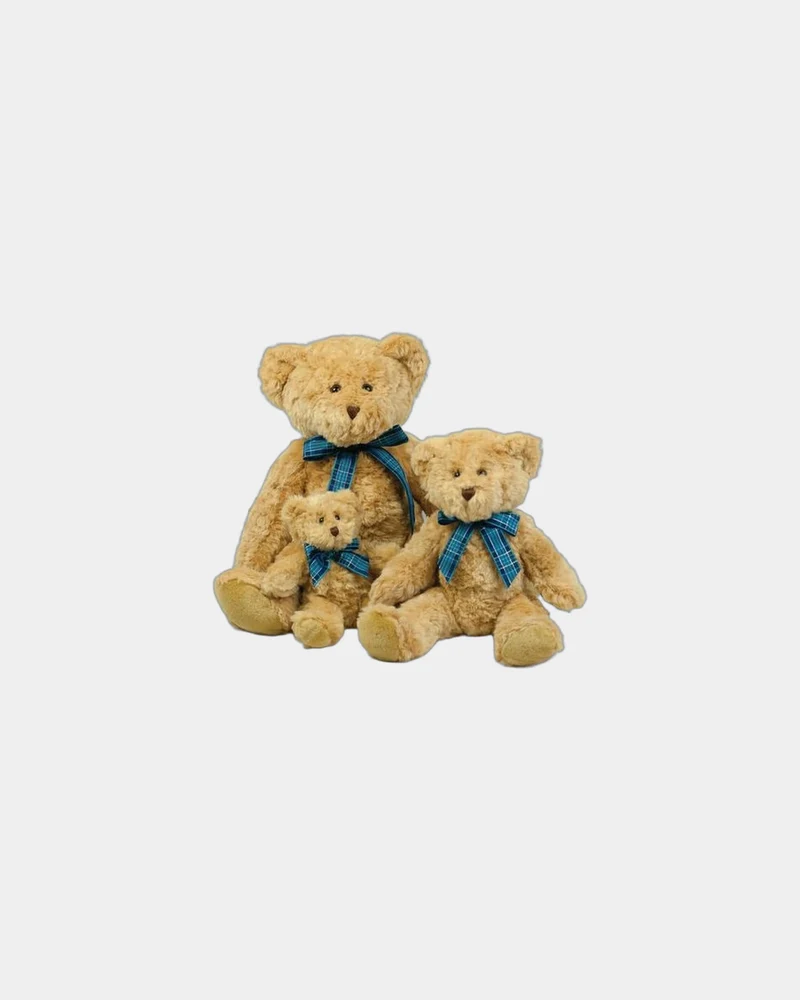 Peluche ours brun coussinets contrastés à personnaliser
