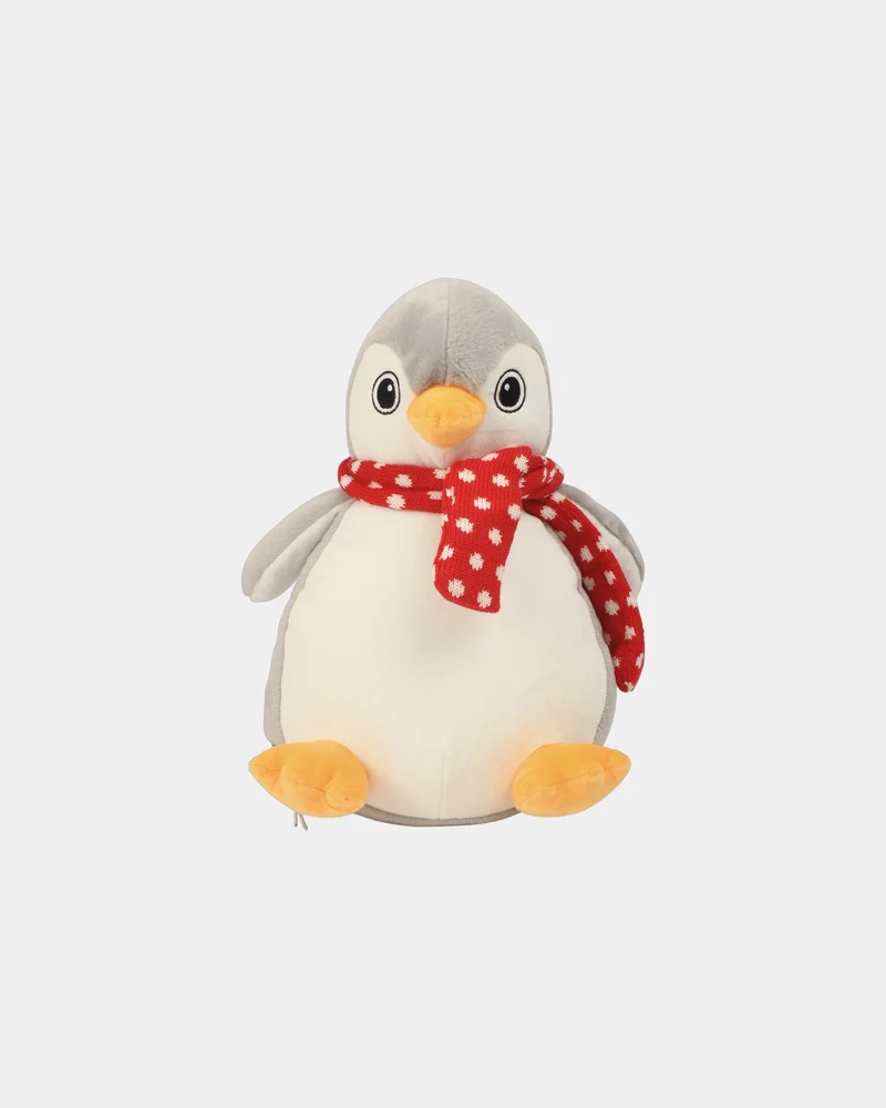 Peluche zippée Manchot polyester à personnaliser