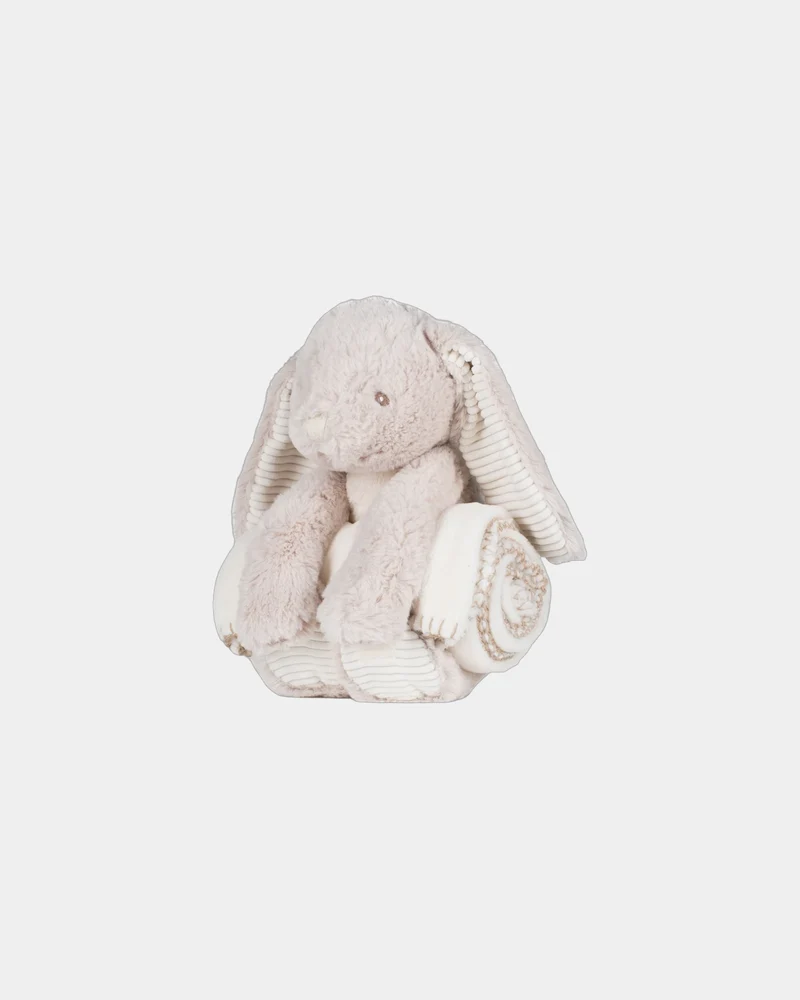 Peluche lapin avec couverture enfant à personnaliser