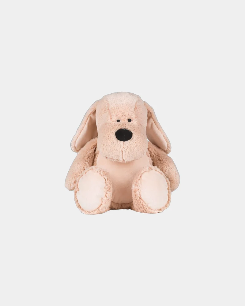Peluche zip marquage ventre Zippie Dog à personnaliser