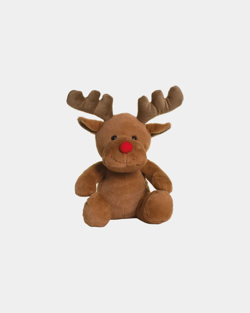 Peluche renne nez rouge EN71 à personnaliser