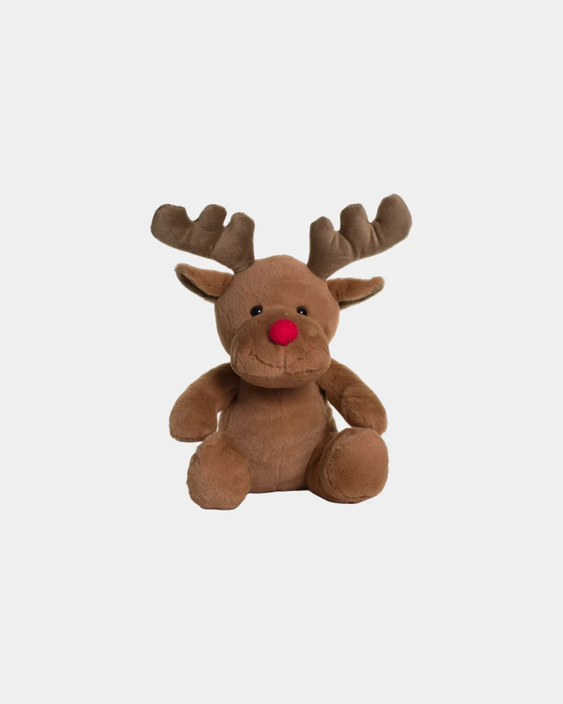 Peluche renne nez rouge EN71 à personnaliser