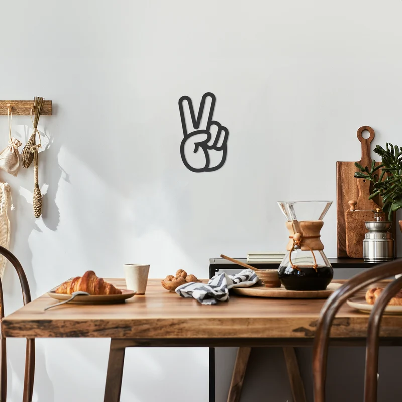 Lot de 3 décorations murales Mains en bois Made in France