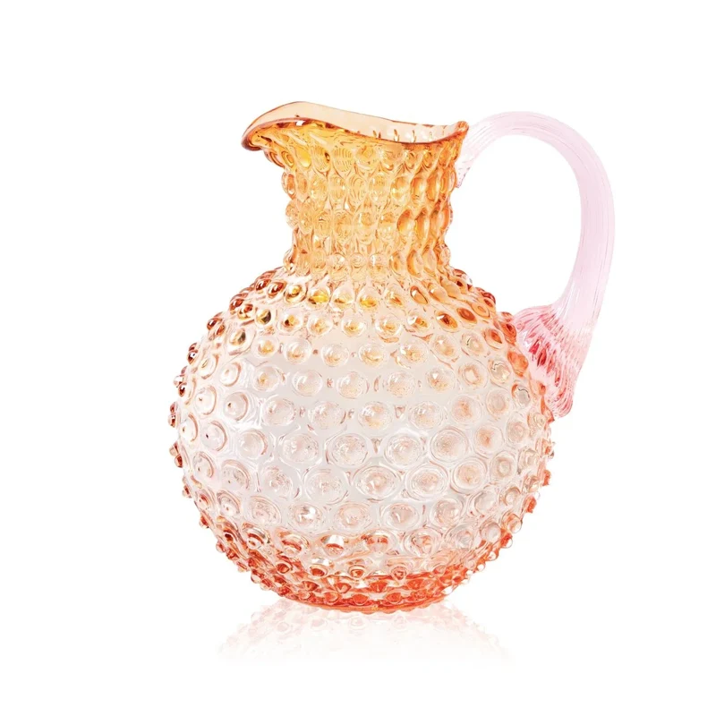 Cruche carrée à boules en verre Sunrise