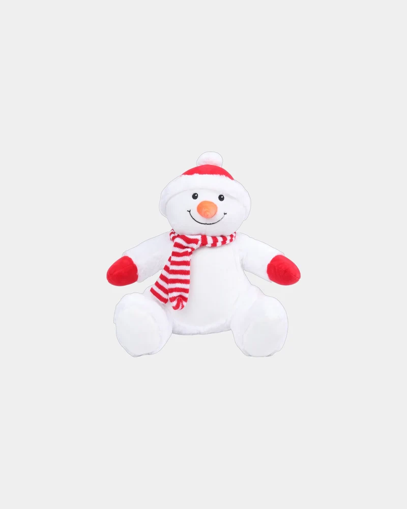 Peluche zippée bonhomme de neige à personnaliser