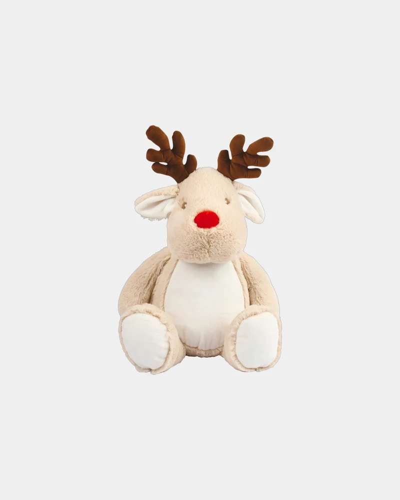 Peluche zippée Renne 46 cm à personnaliser