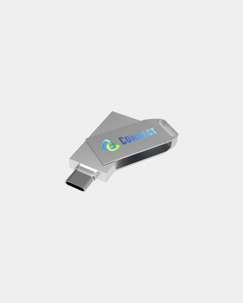 Clé USB Dual Twister-C 3.0 métal à personnaliser