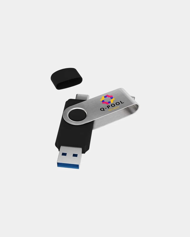 Clé USB Twister-C double connecteur à personnaliser