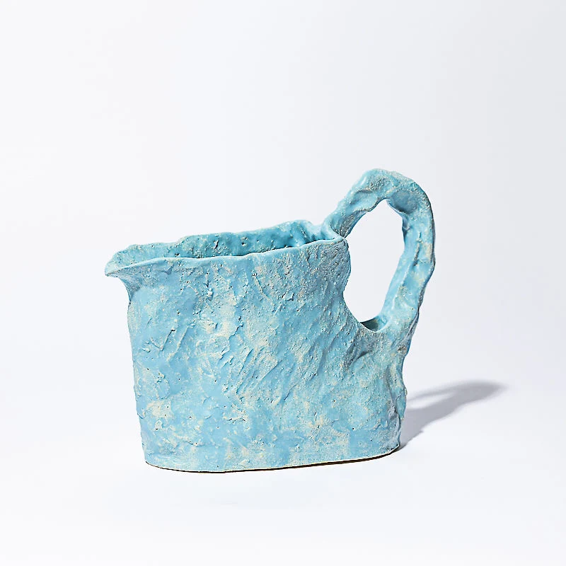 Cruche en Grès Émail Bleu