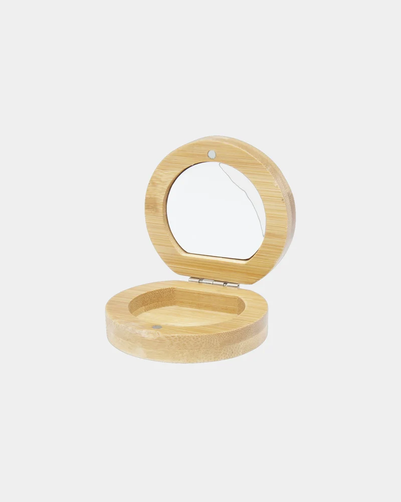 Miroir de poche bambou Afrodit à personnaliser