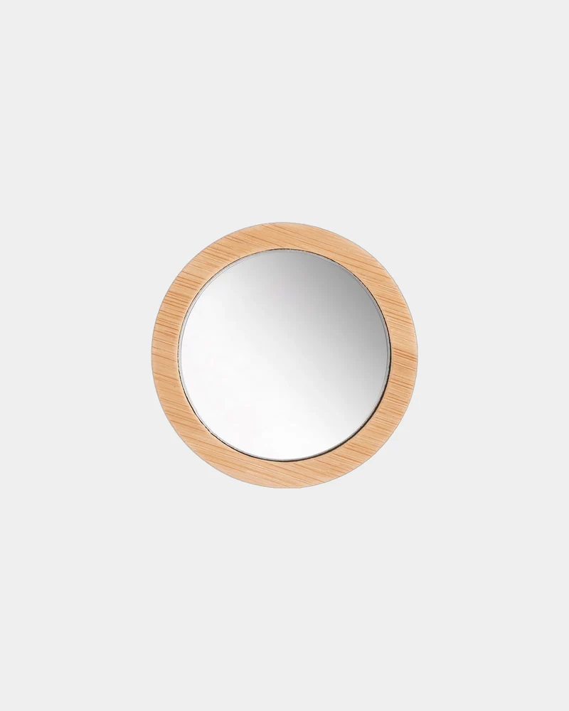 Miroir de poche bambou FSC Malay à personnaliser