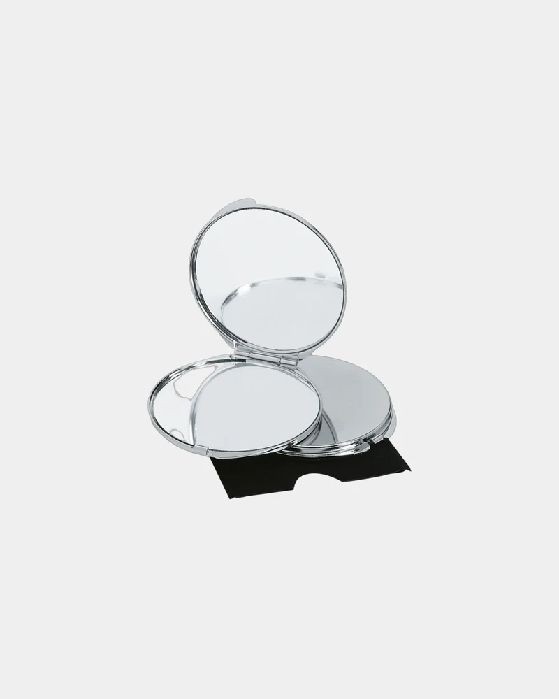 Miroir de luxe chromé étui velours à personnaliser