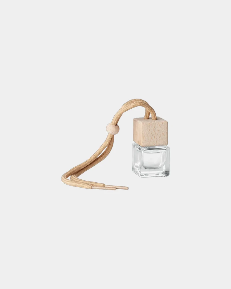 Désodorisant voiture verre et bois 5ml à personnaliser