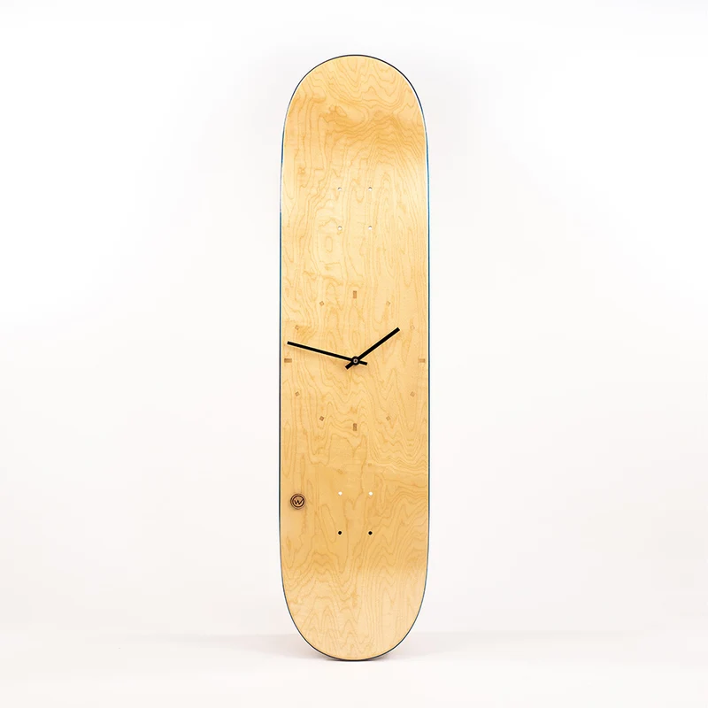 Horloge Skate VARIAL Bois Recyclé - Décoration Murale Urbaine Made in France
