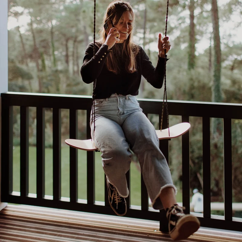 Balançoire Skate en Bois Naturel Premium Plateau Érable Recyclé Made in France