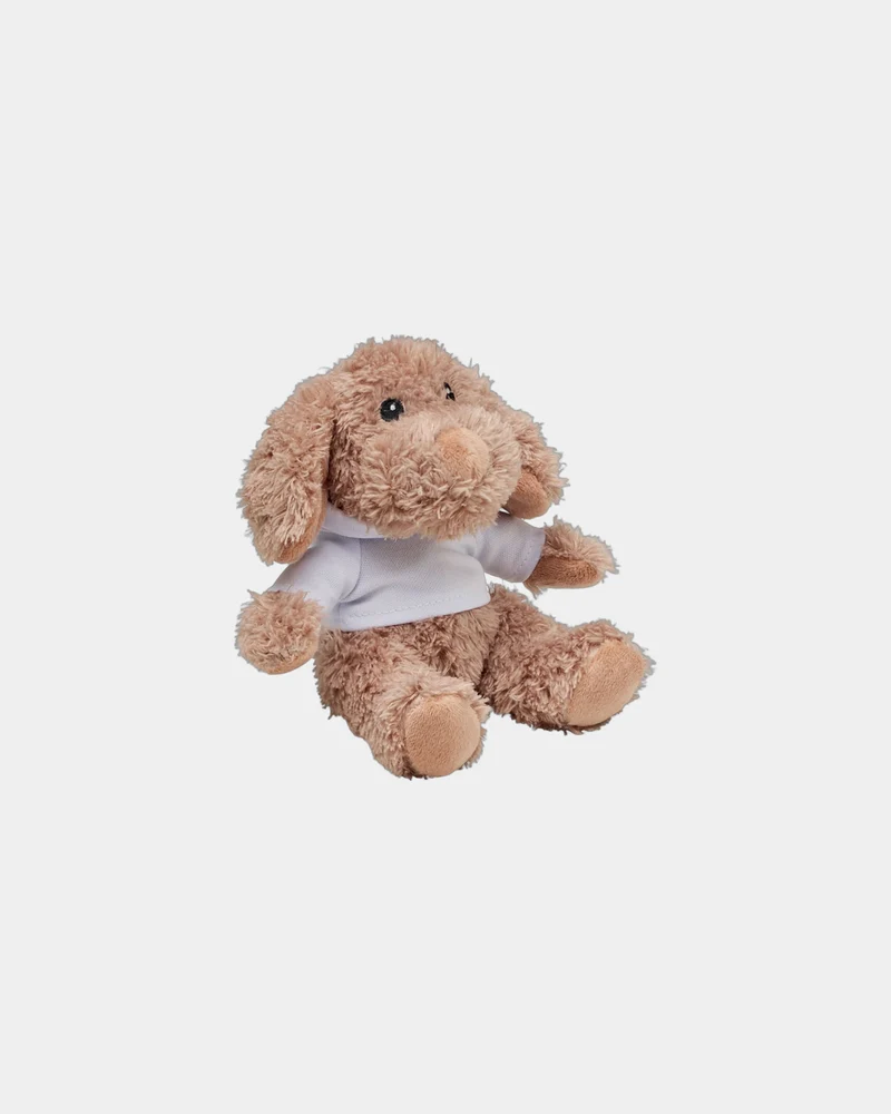 Peluche chien avec sweat à capuche à personnaliser
