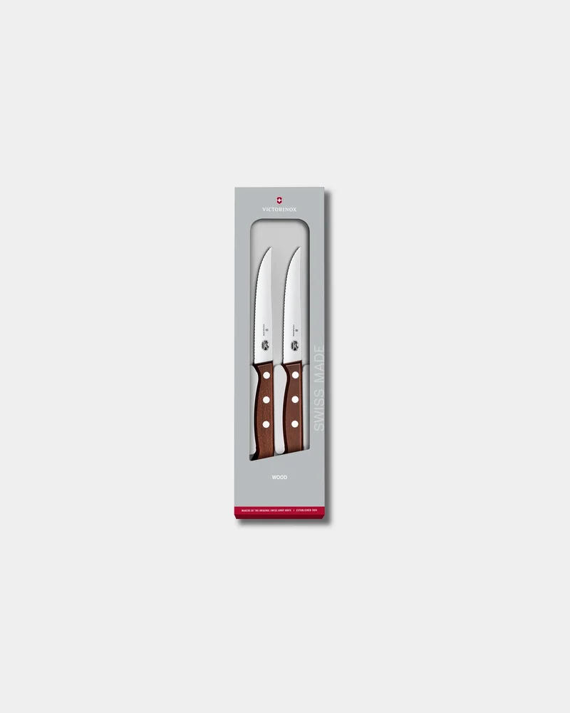 Couteaux à steak inox Victorinox Wood 12 cm à personnaliser