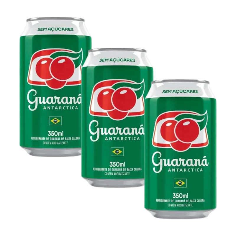 Soda brésilien au Guaraná sans sucre (Guaraná Antarctica zero) – 3 x 330ml