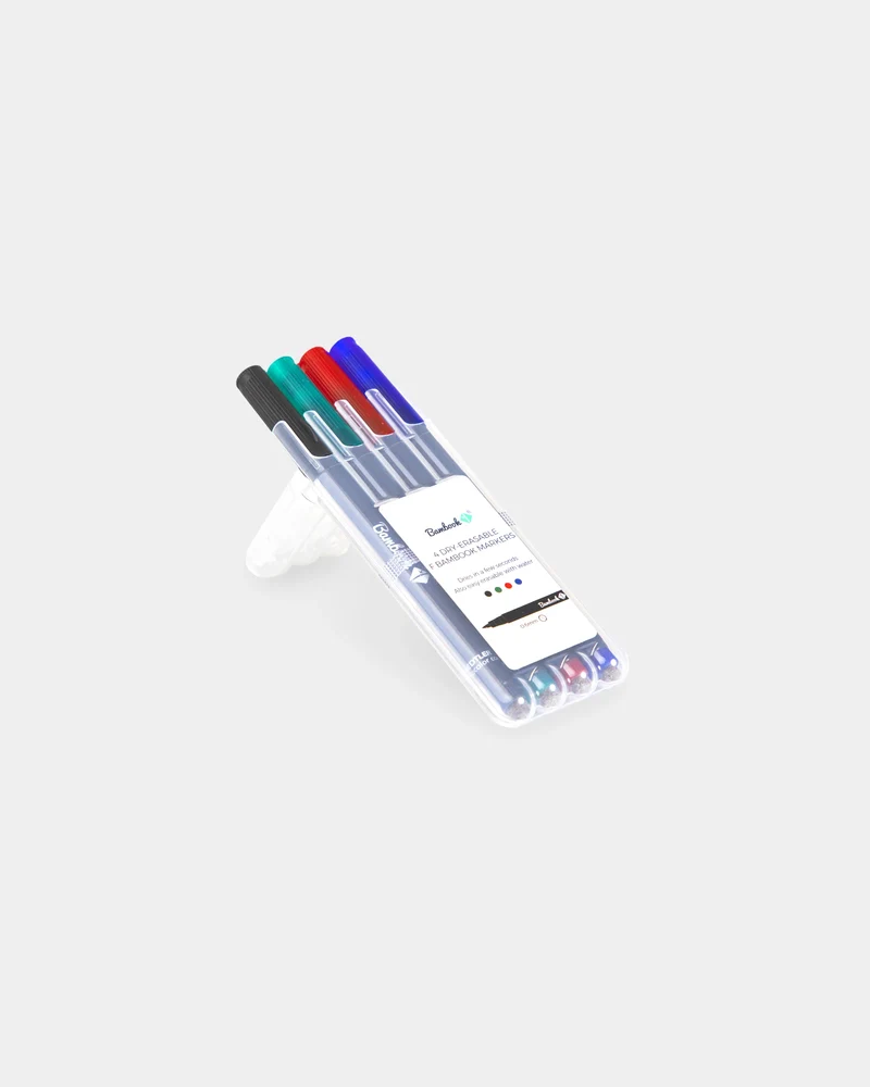 Jeu de feutres éco-responsables Bambook 4 couleurs à personnaliser