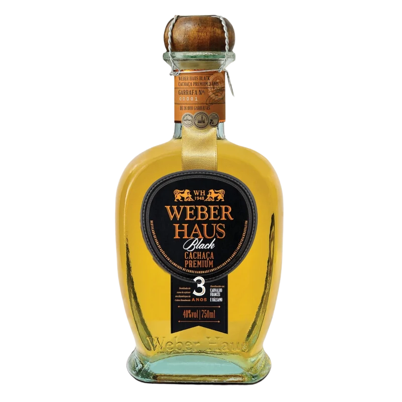 Cachaça Artesanal Premium Black (Cachaça Artisanale Premium Black) - WEBER HAUS - 700ml