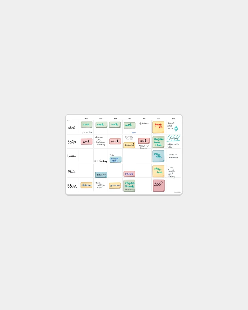 Calendrier hebdomadaire adhésif Bambook 35,4 x 24,4 cm à personnaliser