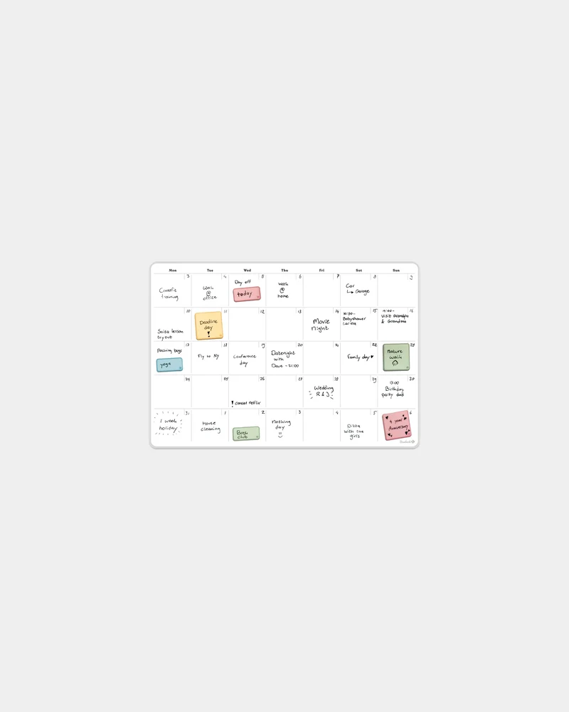 Calendrier mensuel adhésif Bambook 35.4 x 24.4 cm à personnaliser