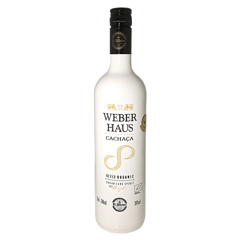 Cachaça Artesanal Silver N°8 Orgânica (Cachaça Artisanale N°8 Silver BIO) - WEBER HAUS - 700ml