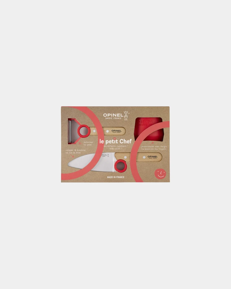 Coffret cuisine enfant acier inox Opinel Le Petit Chef à personnaliser