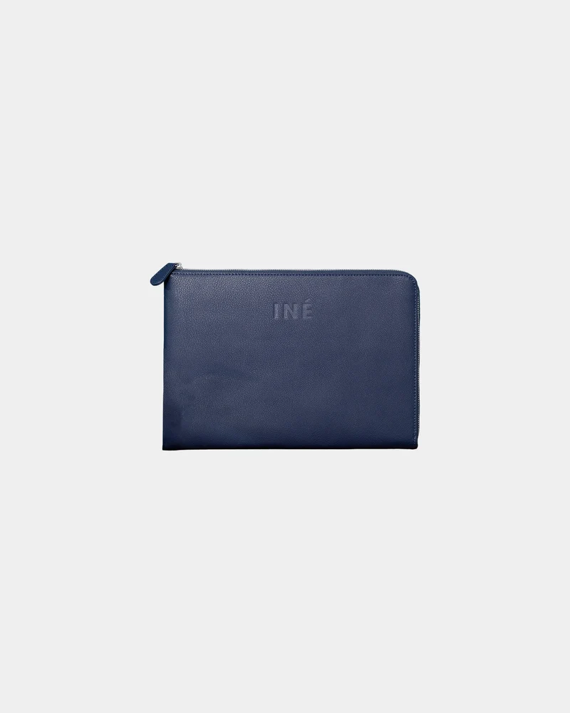Pochette cuir recyclé INE 14/15" à personnaliser