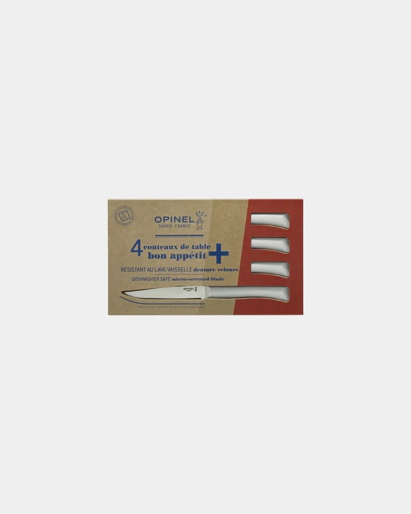 Coffret de 4 couteaux de table acier inox Opinel à personnaliser