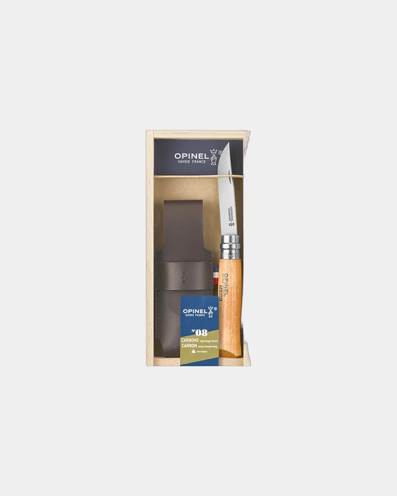 Couteau acier au carbone Opinel N°08 Carbone à personnaliser