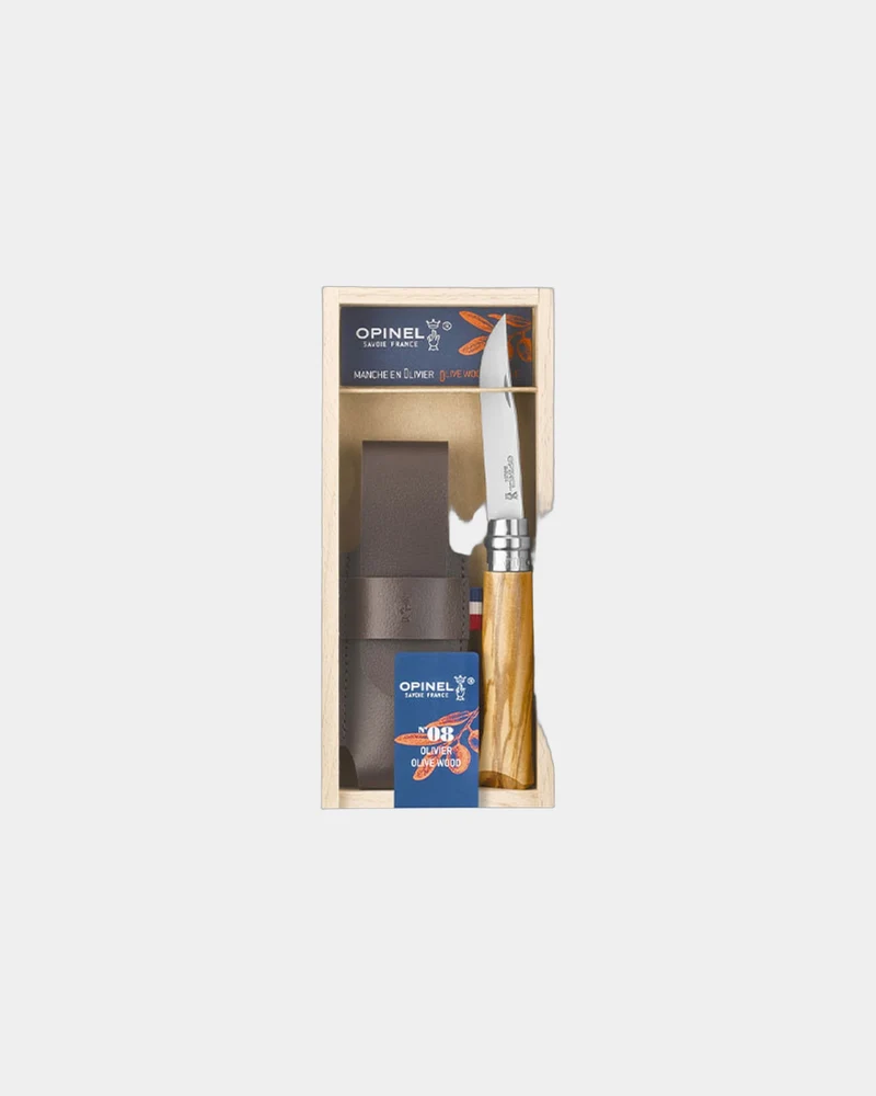 Couteau en olivier Opinel N°08 à personnaliser